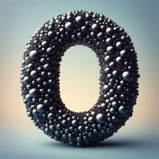 Black pearls — letter O
