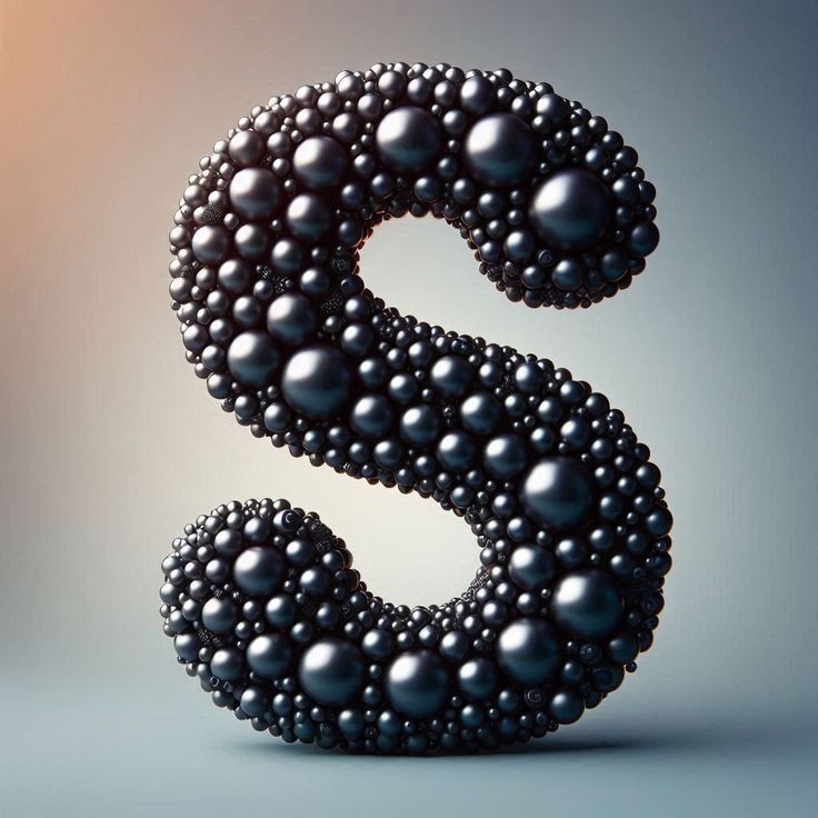 Black pearls — letter S