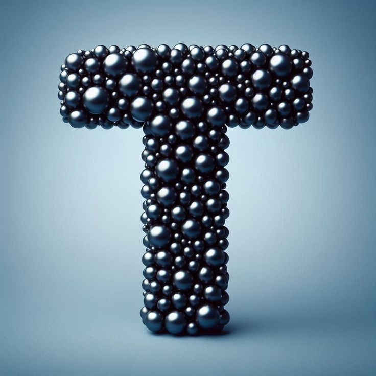 Black pearls — letter T