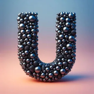 Black pearls — letter U
