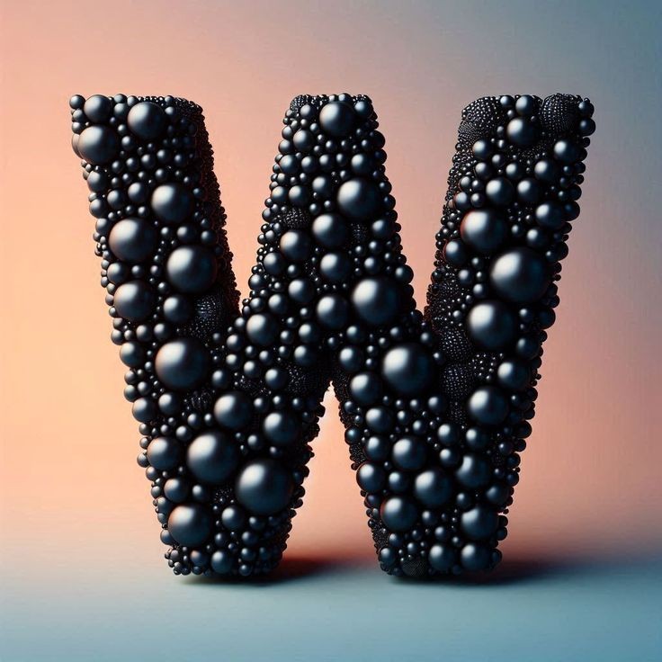 Black pearls — letter W
