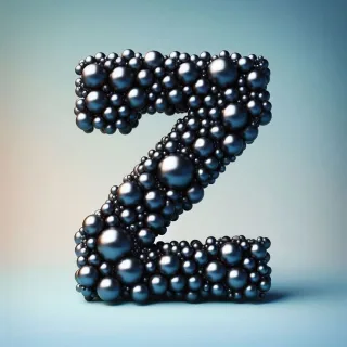 Black pearls — letter Z