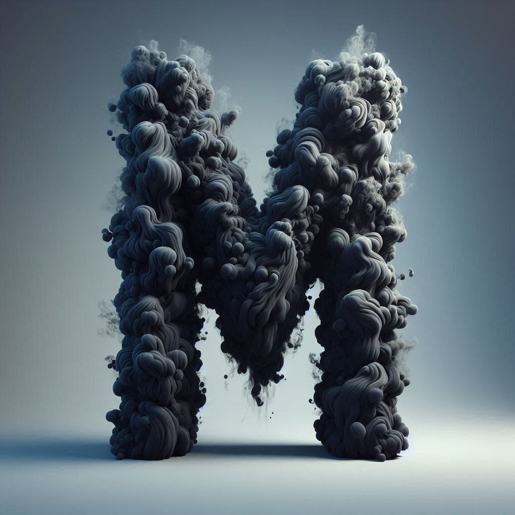 Black smoke — letter M