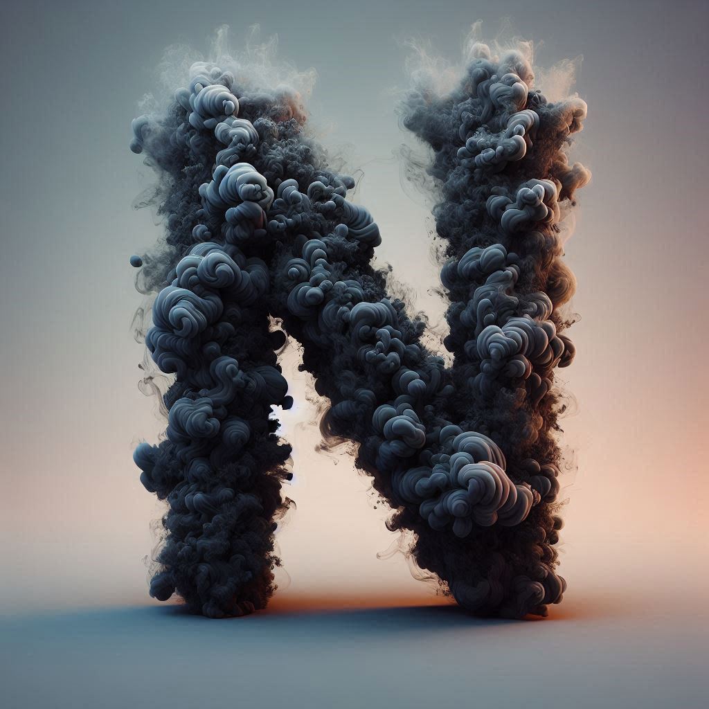 Black smoke — letter N
