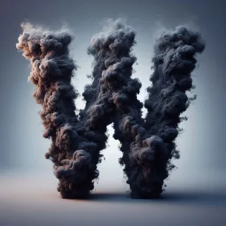 Black smoke — letter W