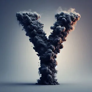 Black smoke — letter Y