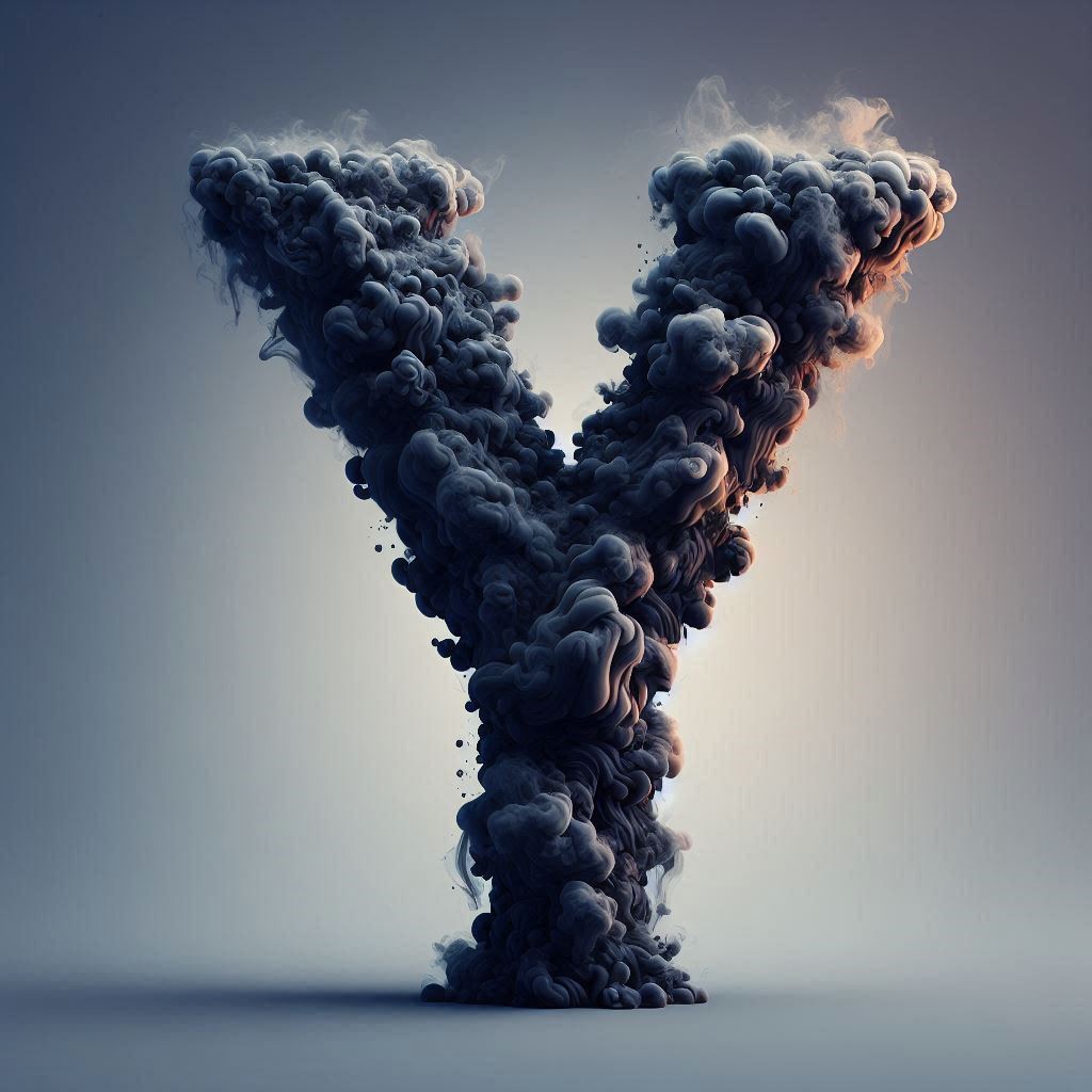 Black smoke — letter Y