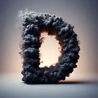 Black smoke — letter D