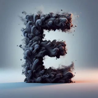 Black smoke — letter E