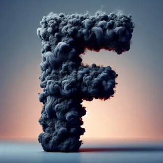 Black smoke — letter F