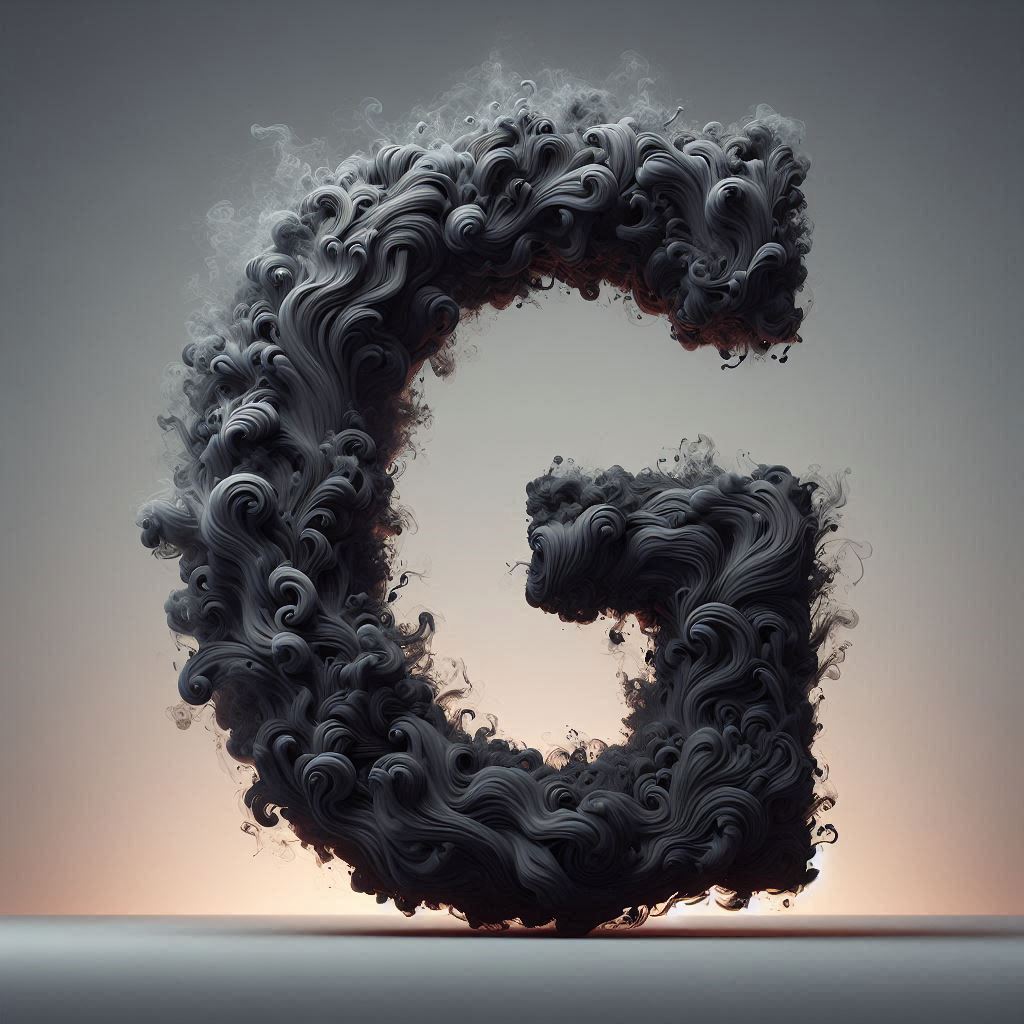 Black smoke — letter G