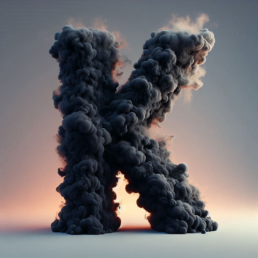 Black smoke — letter K