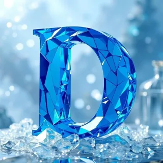 Blue crystal 2 — letter D