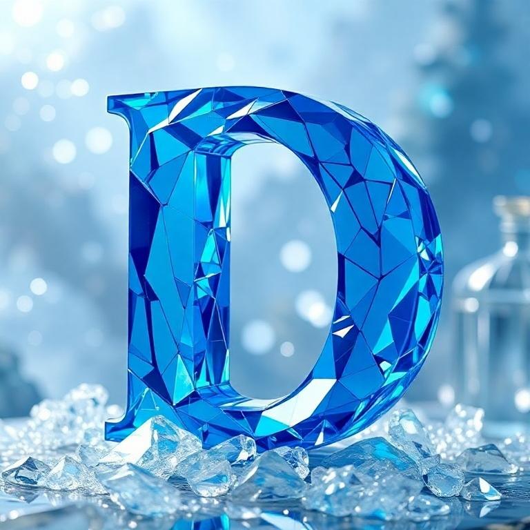 Blue crystal 2 — letter D