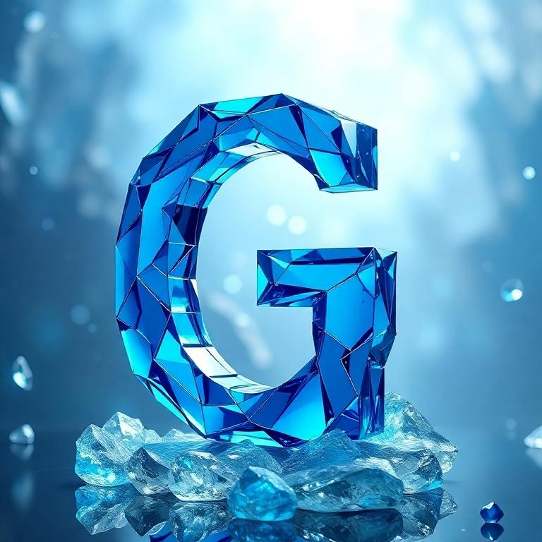 Blue crystal 2 — letter G