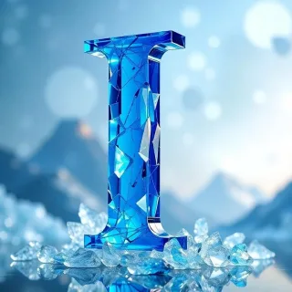 Blue crystal 2 — letter I