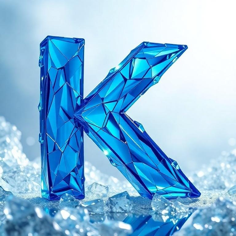 Blue crystal 2 — letter K