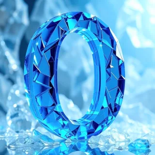 Blue crystal 2 — letter O