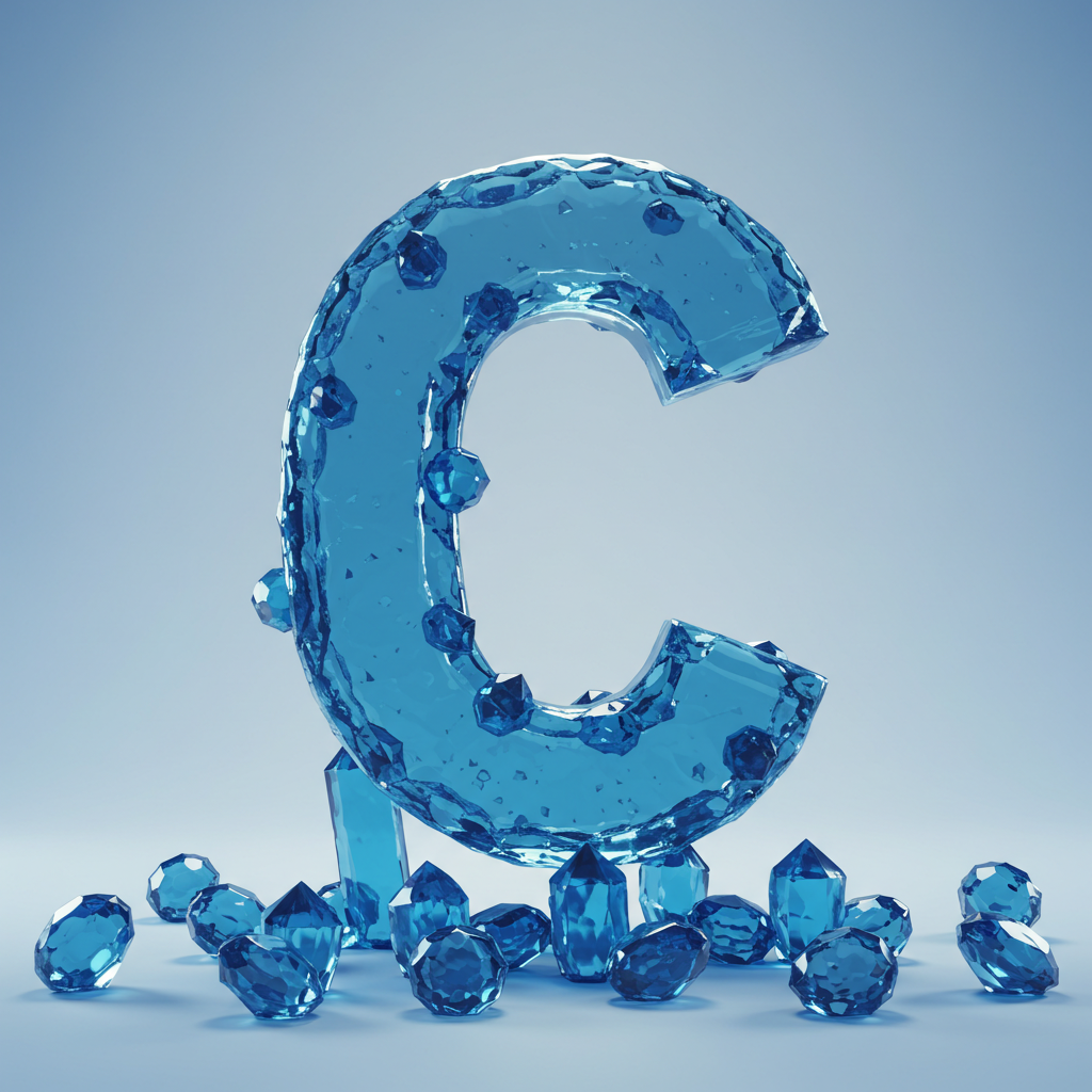 Blue crystal 3 — letter C