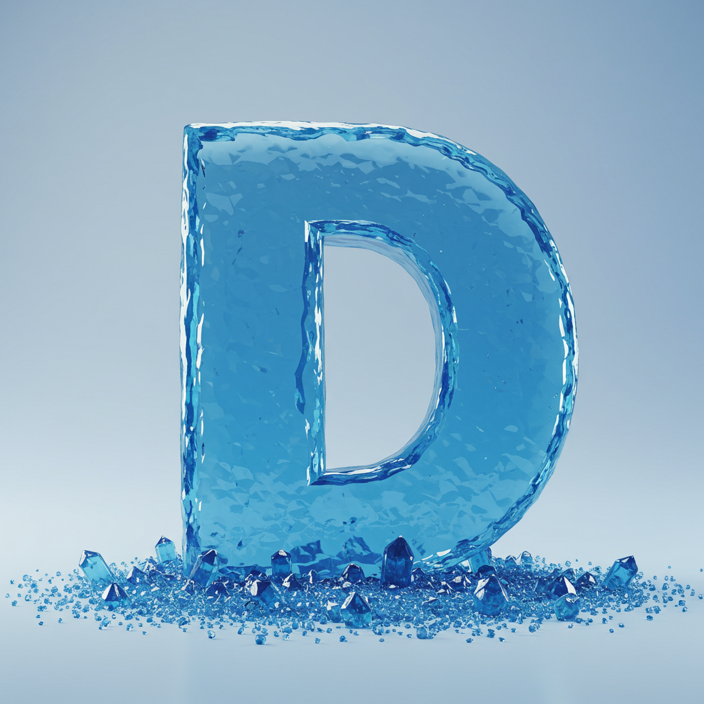 Blue crystal 3 — letter D