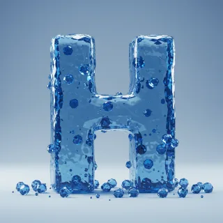 Blue crystal 3 — letter H