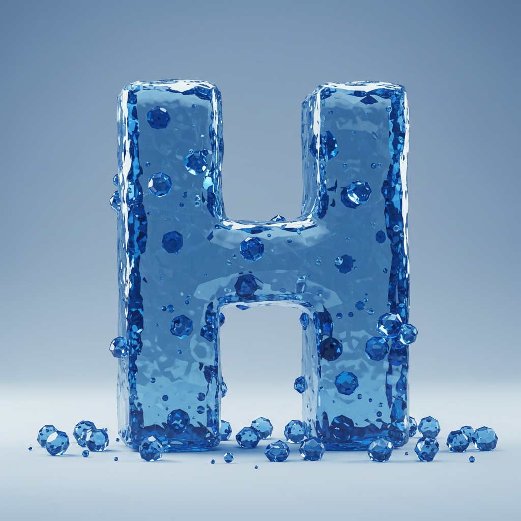 Blue crystal 3 — letter H