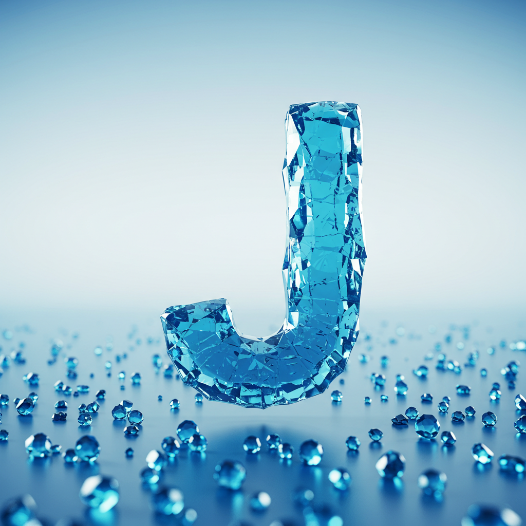 Blue crystal 3 — letter J