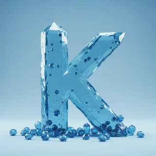 Blue crystal 3 — letter K