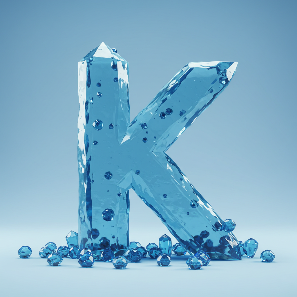 Blue crystal 3 — letter K