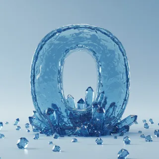Blue crystal 3 — letter O