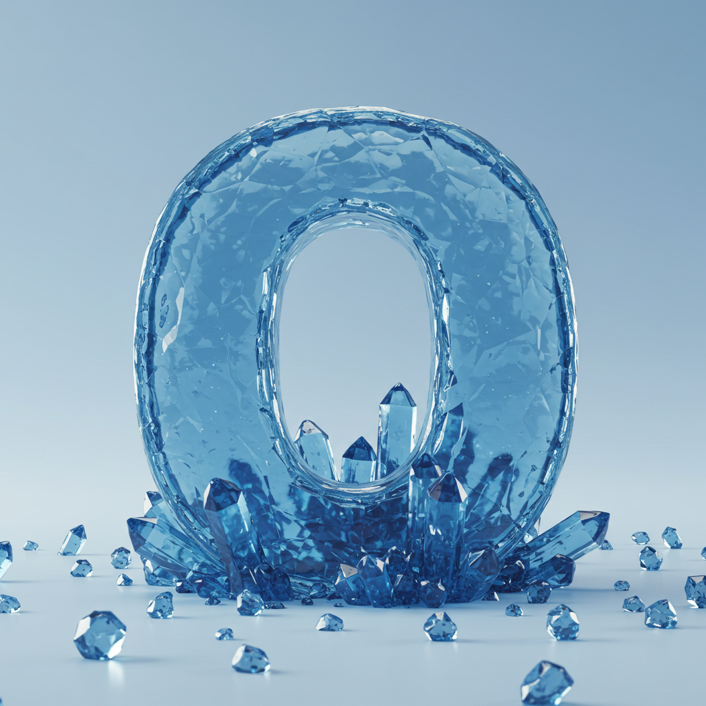 Blue crystal 3 — letter O