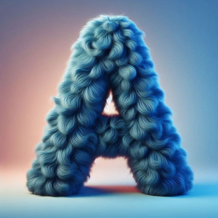 Blue fur — letter A