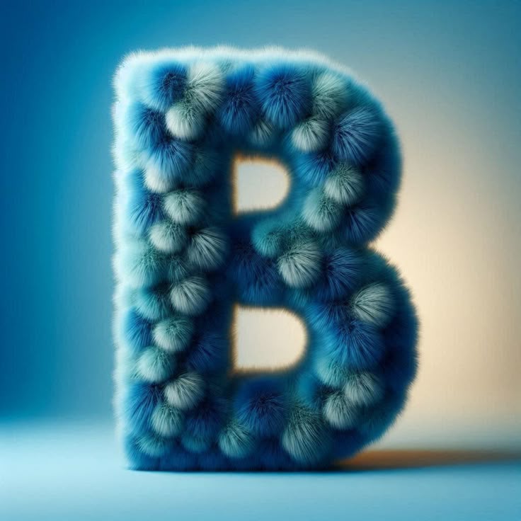 Blue fur — letter B