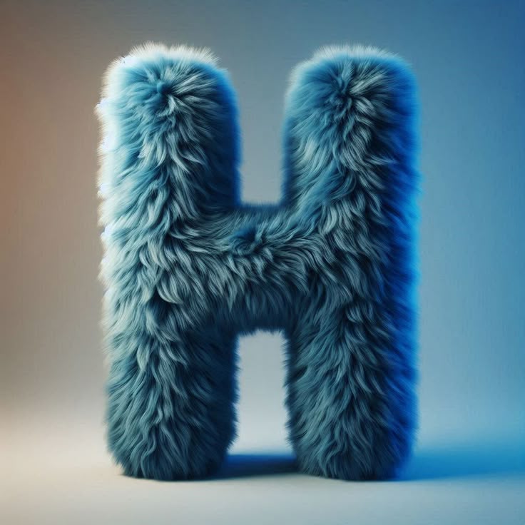 Blue fur — letter H