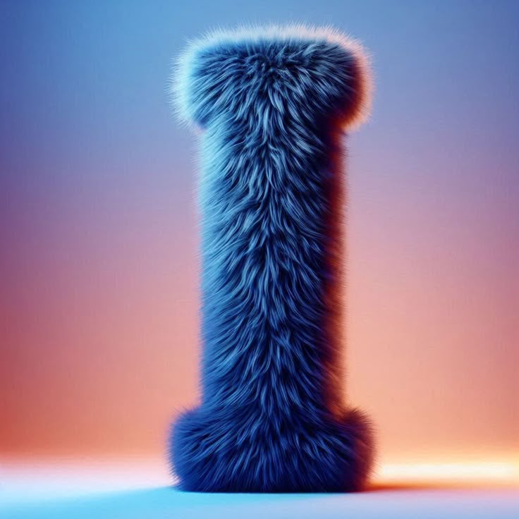 Blue fur — letter I (variant 2)