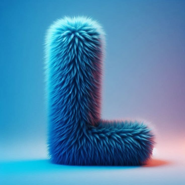 Blue fur — letter L