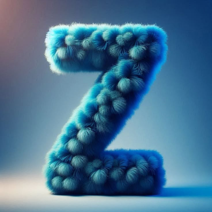 Blue fur — letter Z