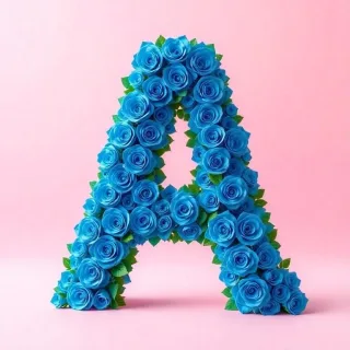 Blue roses — letter A