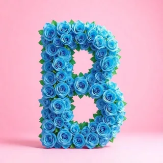 Blue roses — letter B