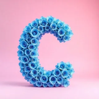 Blue roses — letter C