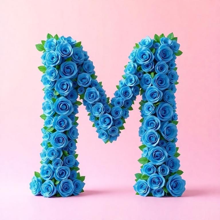 Blue roses — letter M