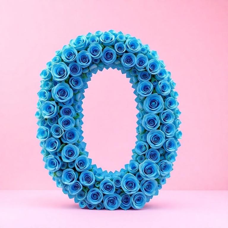 Blue roses — letter O