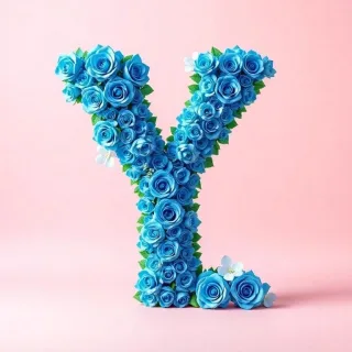 Blue roses — letter Y
