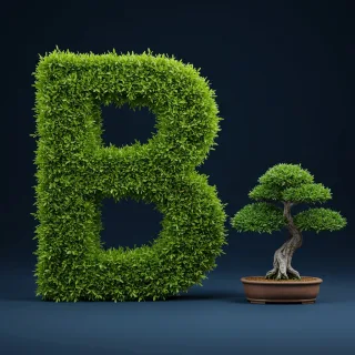 Bonsai tree — letter B