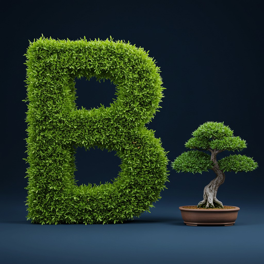 Bonsai tree — letter B