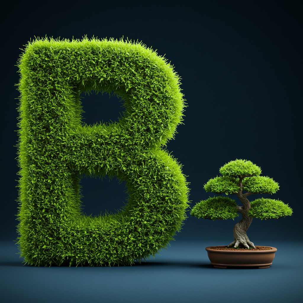 Bonsai tree — letter B (variant 2)