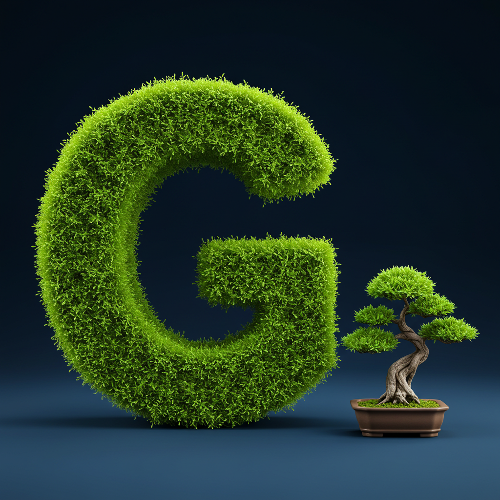 Bonsai tree — letter G (variant 2)