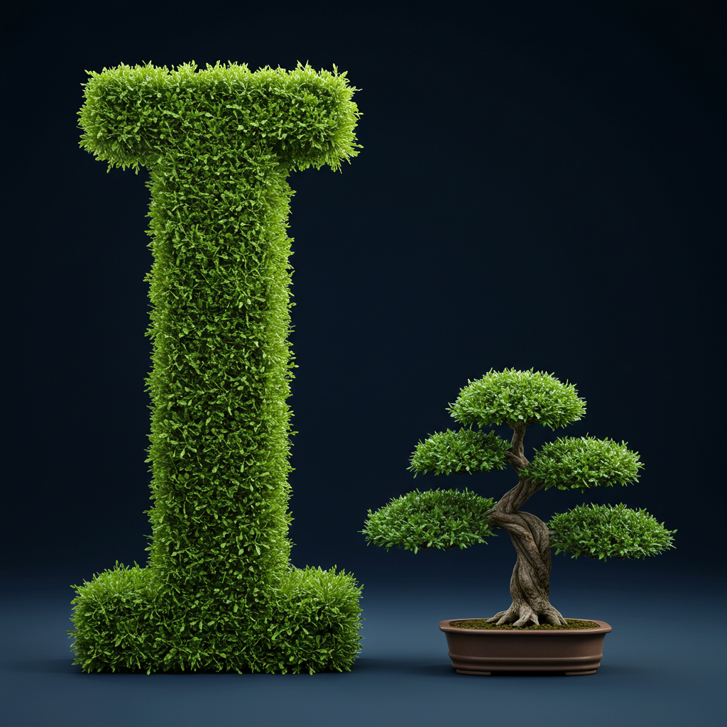 Bonsai tree — letter I (variant 2)