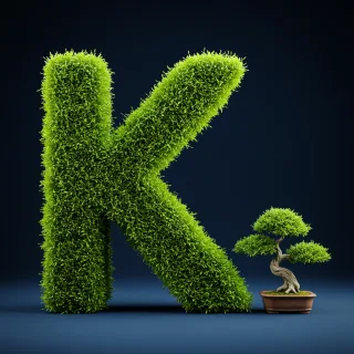 Bonsai tree — letter K (variant 2)