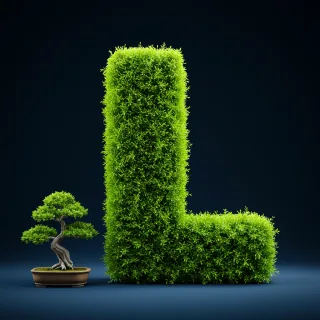 Bonsai tree — letter L